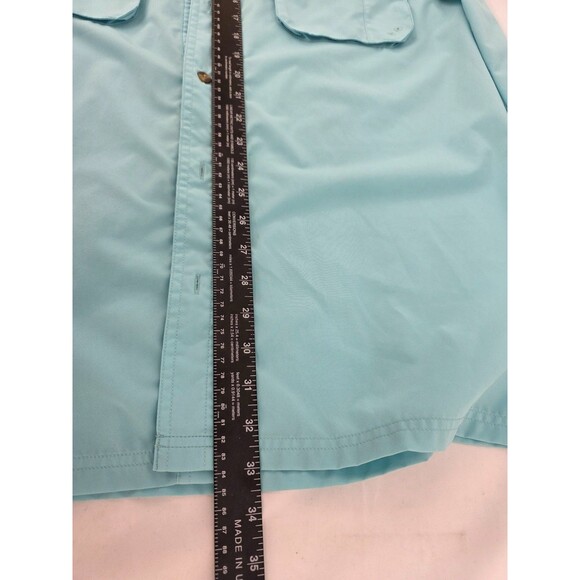Bimini Bay Fishing Shirt Men"s Size 2XL Long Sleeve Vented Aqua Casual - Picture 8 of 8
